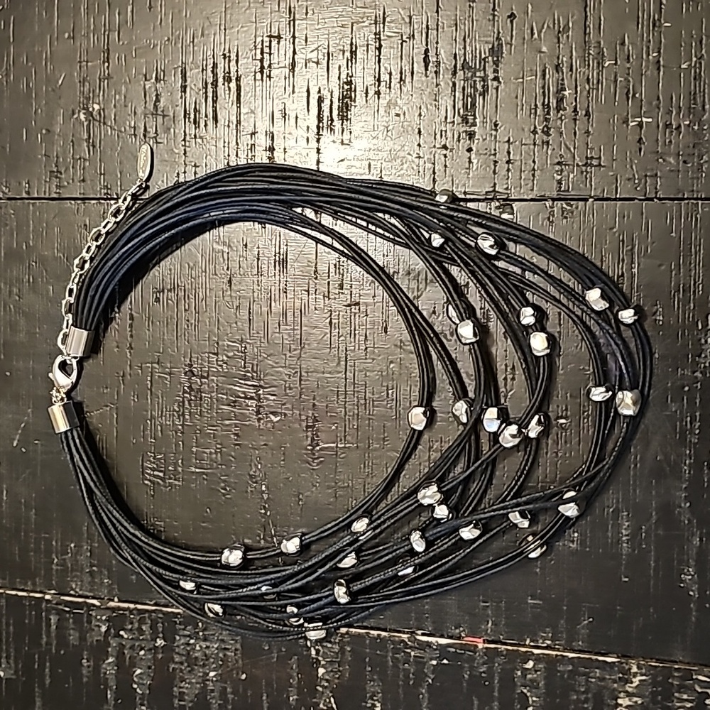 St. Thomas Layered Black and Gold Necklace